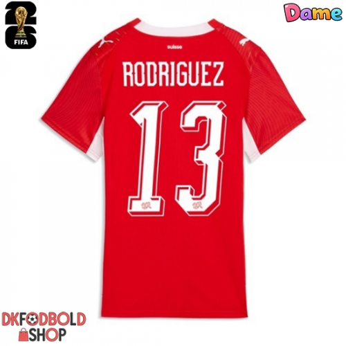 Schweiz Ricardo Rodriguez #13 Hjemmebanetrøje Dame VM 2026 Kort ærmer